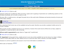 Tablet Screenshot of antarctic-aircon.com.au